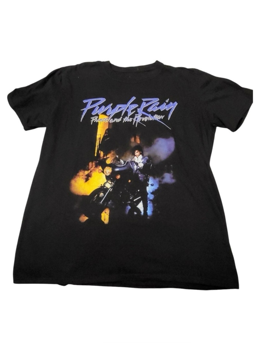 Prince Purple Rain Black T-shirt Women's Plus Size Movie Album